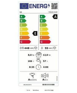 LG F4DV912A2E wasmachine