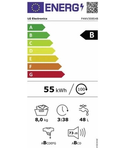 LG F4WV308S4B wasmachine