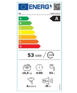 LG F6WV71S2TA wasmachine