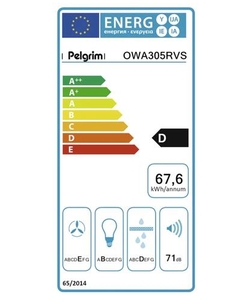 Pelgrim OWA305RVS inbouw afzuigkap