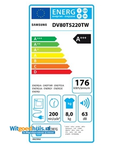 Samsung DV80T5220TW/S2 wasdroger