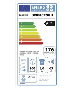 Samsung DV80T6220LH/S2 wasdroger