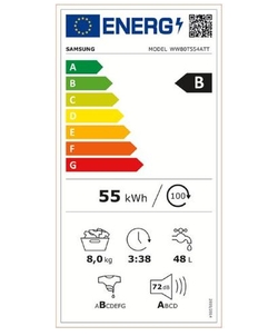 Samsung WW80T554ATT/S2 wasmachine