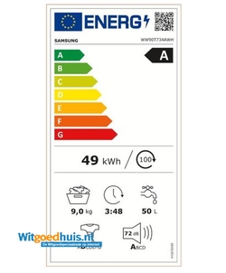 Samsung WW90T734AWH/S2 wasmachine
