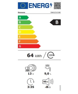 Siemens SN65ZX21BE inbouw vaatwasser