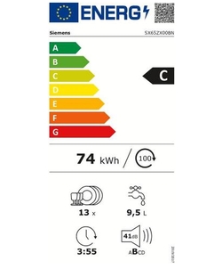 Siemens SX65ZX00BN inbouw vaatwasser