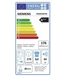 Siemens WQ35G2D7NL wasdroger