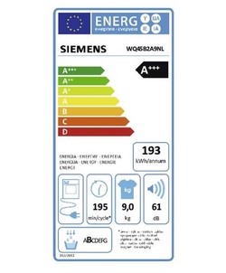 Siemens WQ45B2A9NL/01 wasdroger