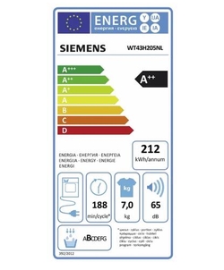 Siemens WT43H205NL wasdroger