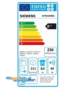 Siemens WT45W400NL wasdroger