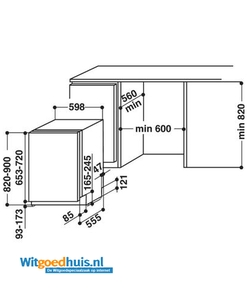 Whirlpool WCIC 3C26 PE inbouw vaatwasser