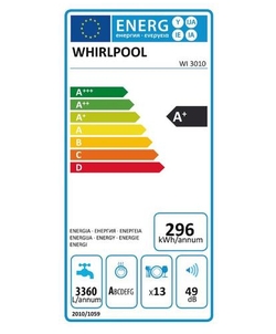 Whirlpool WI 3010 inbouw vaatwasser