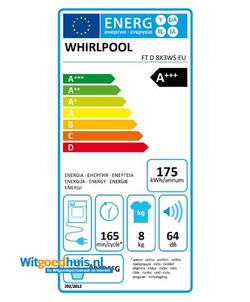 Whirlpool FT D 8X3WS EU wasdroger