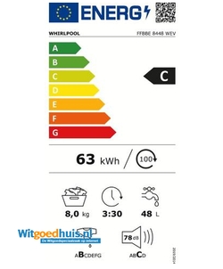 Whirlpool FFBBE 8448 WEV wasmachine